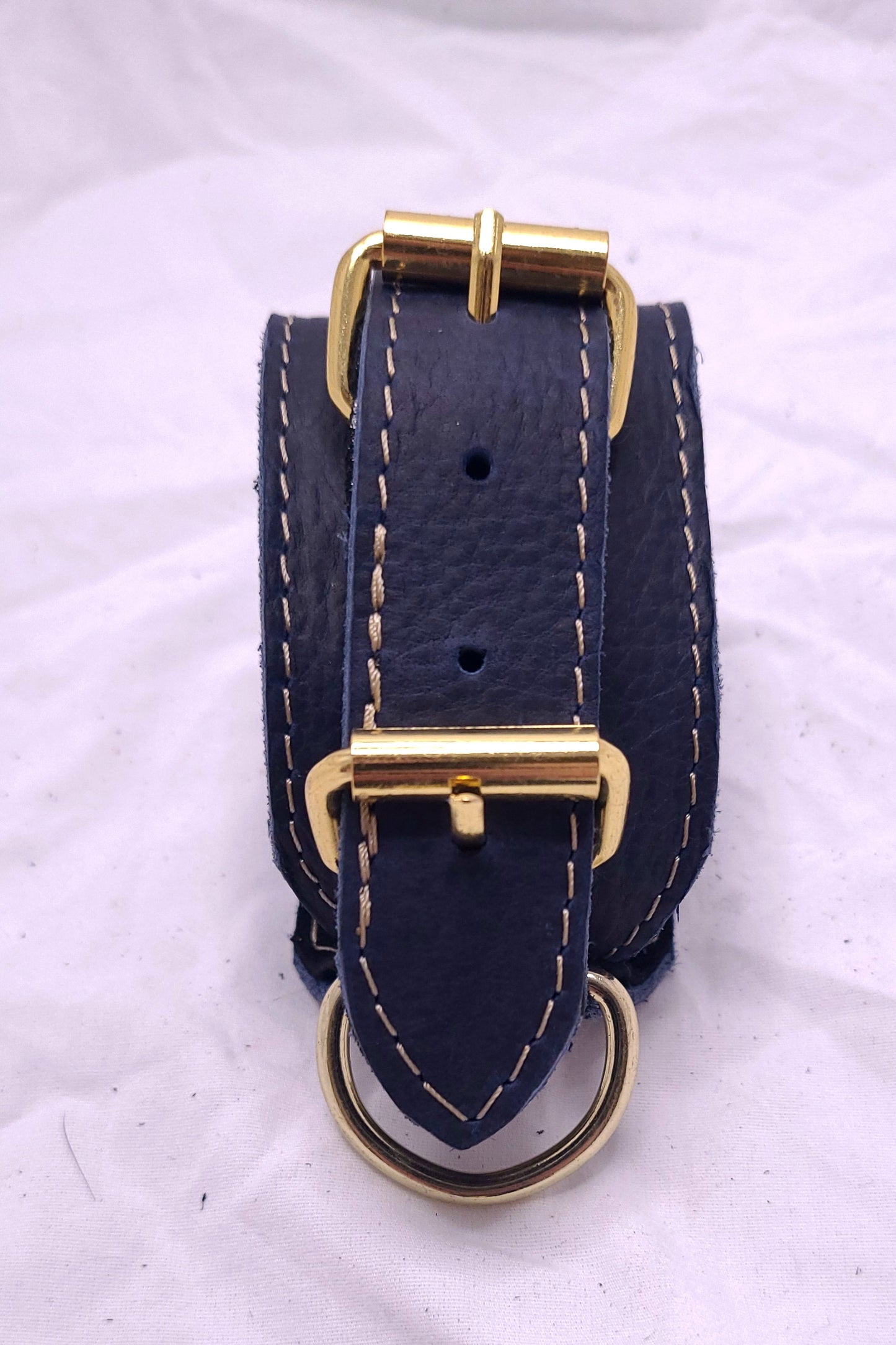 Double Buckle Leather and Suede Cuffs