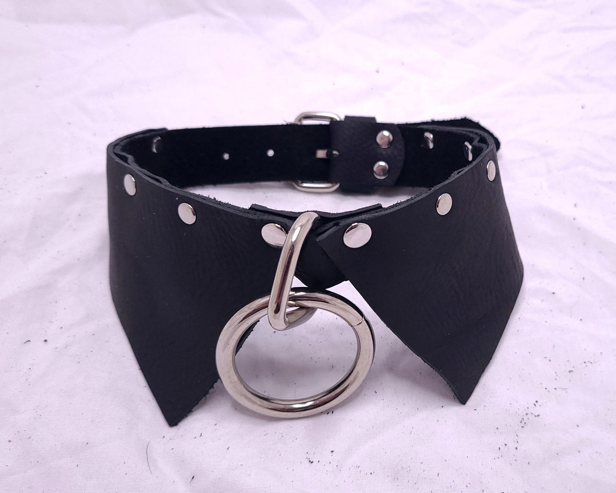 Leather Shirt Collar Choker