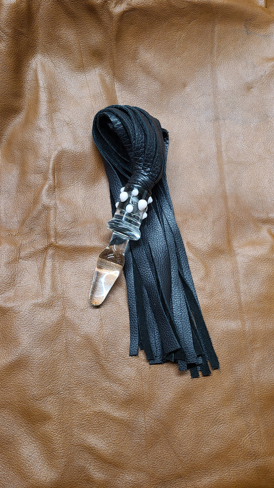 Hand blown glass "plug" flogger